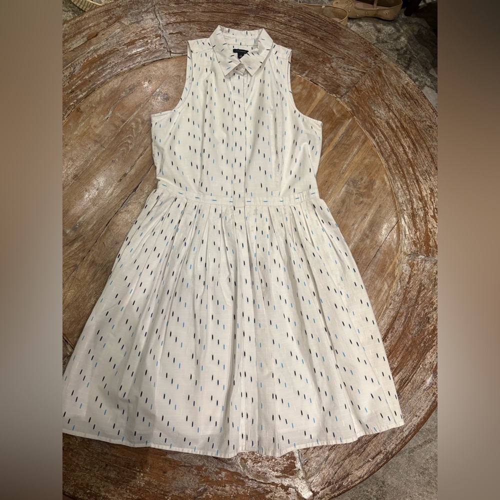 Ann Taylor Off White Embroidered Dress